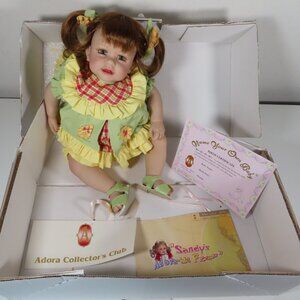 Adora Doll Name Your Own Baby Auburn Hair/Green Eyes Original Dress & Shoes